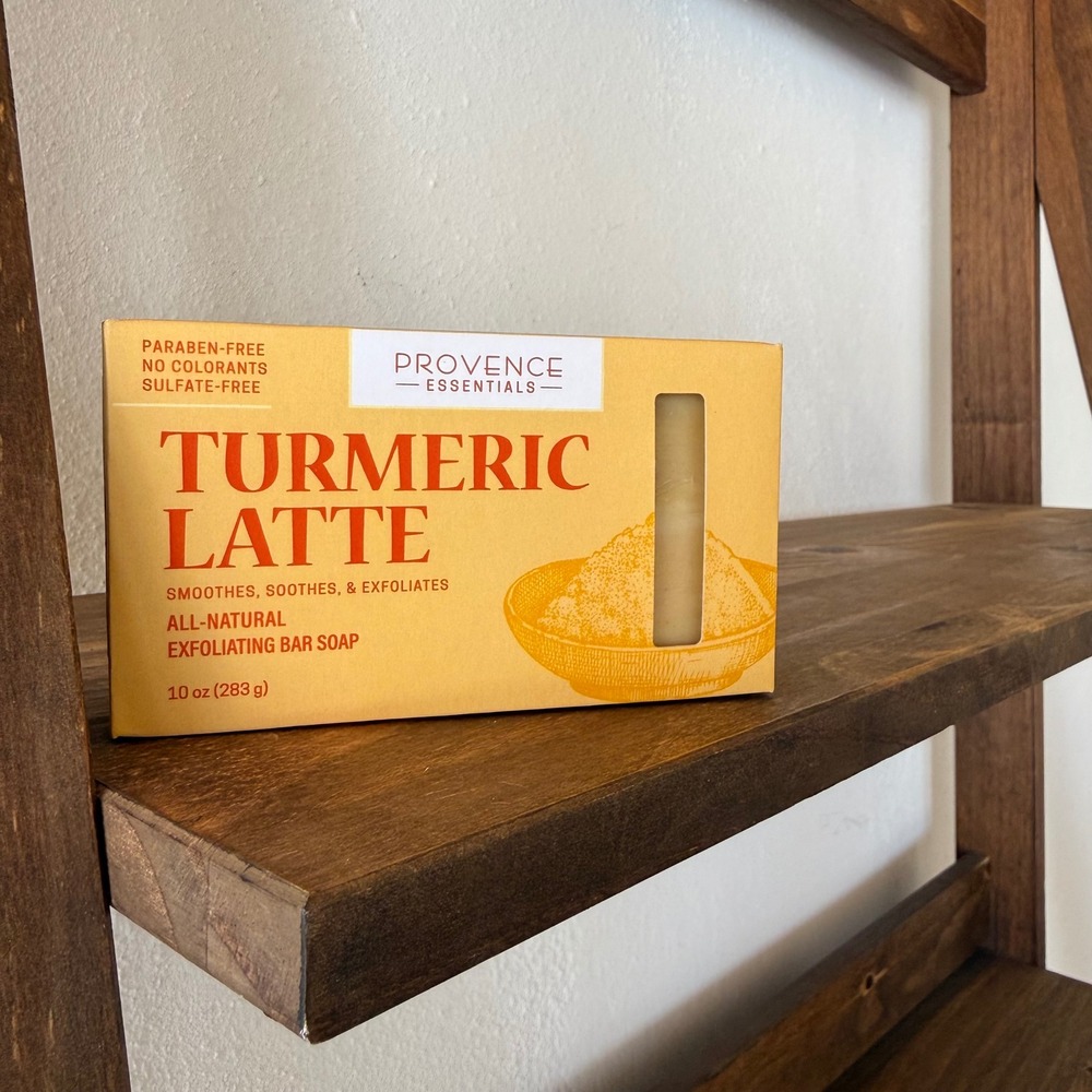 Provence Essentials Turmeric Latte All Natural Exfoliating Bar Soap 10oz NEW